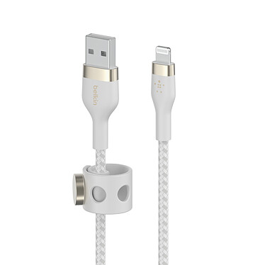 Cable USB-A a Lightning Belkin Boost Charge Pro Flex (blanco) - 2 m