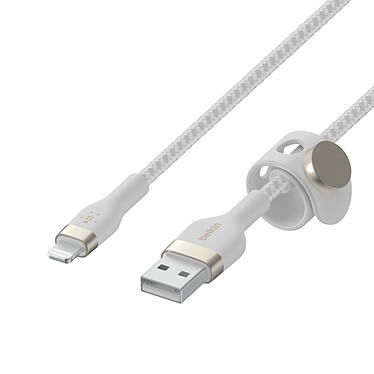 Belkin Boost Charge Pro Flex Câble USB-A vers Lightning (blanc) - 2 m pas cher