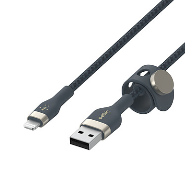Belkin Boost Charge Pro Flex Câble silicone tressé USB-A vers Lightning (bleu) - 1 m pas cher