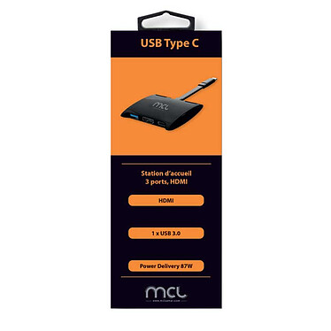 Acheter MCL Station d'accueil USB-C vers HDMI 4K 30Hz, 1x port USB-A 3.0 + 1x port USB-C Power Delivery 100W
