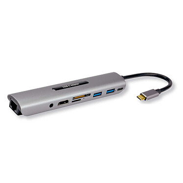 MCL Station d'accueil USB-C 1x HDMI + 2x USB-A + 1x USB-C PD 60W + RJ-45 et lecteur de carte