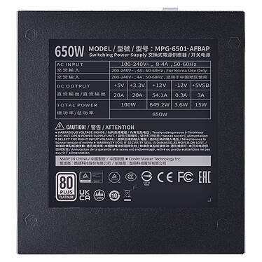 Nota Cooler Master XG650 Platinum
