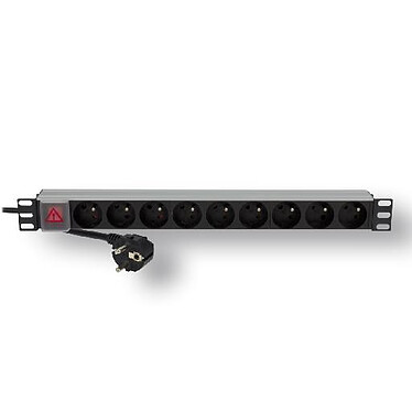 MCL Rack-mounted power strip with switch and 9 x 16A earthed sockets