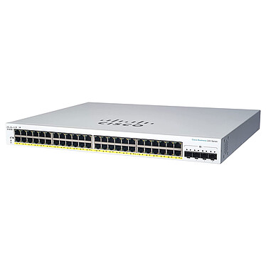 Cisco CBS220-48FP-4X Switch web manageable niveau 2 48 ports PoE+ 10/100/1000 Mbps + 4 logements SFP+ 10 Gbps