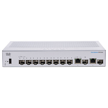 Cisco CBS350-8S-E-2G Switch web manageable niveau 3 8 SFP 1 Gbps + 2 ports combo 1 GbE/SFP