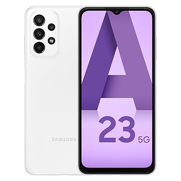 Samsung Galaxy A23 5G Blanc (4 Go / 64 Go) Smartphone 5G-LTE Dual SIM - Snapdragon 695 8-Core 2.2 Ghz - RAM 4 Go - Ecran tactile 120 Hz 6.6" 1080 x 2408 - 64 Go - NFC/Bluetooth 5.1 - 5000 mAh - Android 12