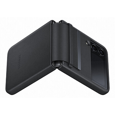 Samsung Coque Cuir Design Noir Galaxy Z Flip 4