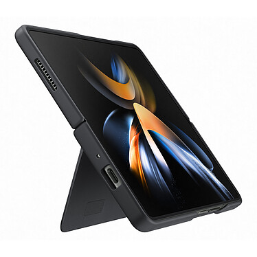 Samsung Coque Fine Rabat Noir Galaxy Z Fold 4 Coque fine en silicone avec rabat pour Samsung Galaxy Z Fold4