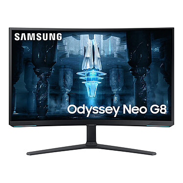 Samsung 32" Quantum Mini LED - Odyssey Neo G8 S32BG850NU Ecran gaming 4K UHD - 1 ms (gris à gris) - 16/9 - Dalle VA incurvée - 240 Hz - Quantum HDR 2000 - FreeSync Premium Pro - DisplayPort/HDMI 2.1 - Pivot - Noir/Blanc