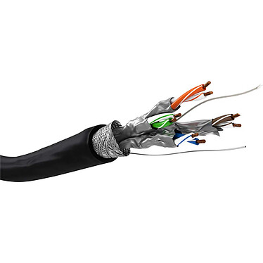 Goobay Mono Outdoor LAN Cable Cat 6 S/FTP 100 m (Black)