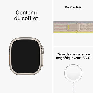cheap Apple Watch Ultra GPS + Cellular Titanium Yellow Beige Trail Loop 49 mm - S/M
