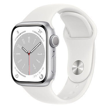 Apple Watch Series 8 GPS Banda deportiva blanca de aluminio de 41 mm