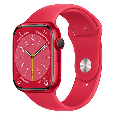 Apple Watch Series 8 GPS in alluminio (PRODUCT)RED Sport Band 45 mm