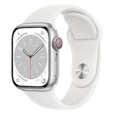Apple Watch Series 8 GPS + Cellular Aluminum Blanc Sport Band 41 mm
