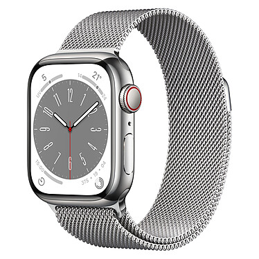 Apple Watch Series 8 GPS + Cellular Stainless Steel Silver Milanese Loop 41 mm