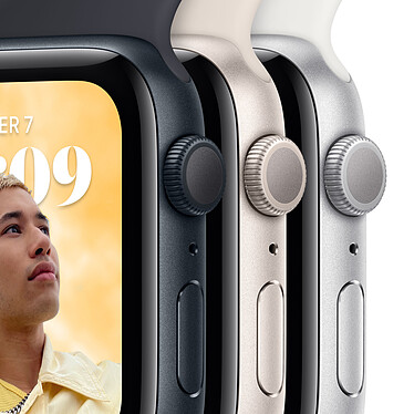 Avis Apple Watch SE GPS (2022) Starlight Aluminium Bracelet Sport Starlight 44 mm