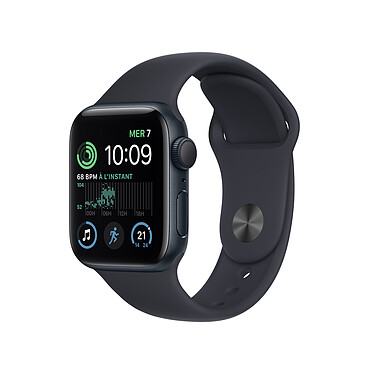 Apple Watch SE GPS (2022) Midnight Aluminium Bracelet Sport Midnight 40 mm Montre connectée - Aluminium - Étanche - GPS - Cardiofréquencemètre - Écran Retina - Wi-Fi 2.4 GHz / Bluetooth - watchOS 9 - Bracelet 40 mm
