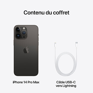 Apple iPhone 14 Pro Max 128 Go Noir Sidéral pas cher