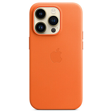 Custodia in pelle Apple con MagSafe Arancione per iPhone 14 Pro
