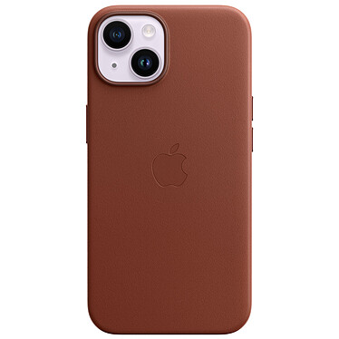 Custodia Apple in pelle con MagSafe Terra d'ombra per iPhone 14