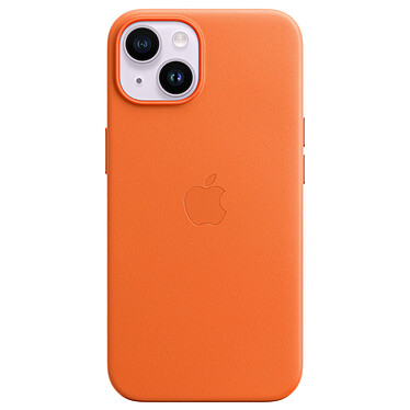 Apple Leather Case with MagSafe Orange Apple iPhone 14 · Occasion