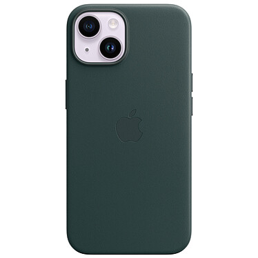 Funda de piel con MagSafe Verde bosque para iPhone 14