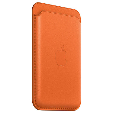 Apple Leather Wallet with MagSafe Orange pour Apple iPhone