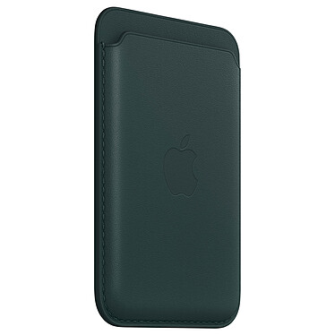 Cartera de piel con MagSafe Verde bosque para iPhone