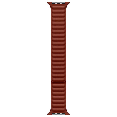 Apple Bracelet à maillons cuir 45 mm Terre de Sienne - M/L