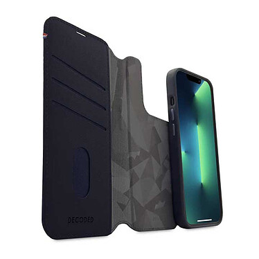 Avis DECODED Etui folio détachable en cuir pour iPhone 14 Pro Bleu marine