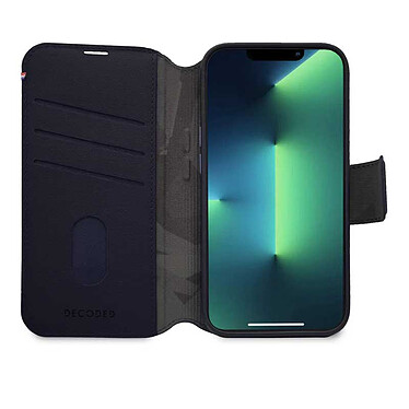 Acheter DECODED Etui folio détachable en cuir pour iPhone 14 Pro Bleu marine