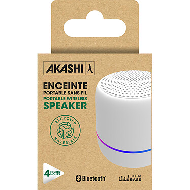 Altavoz Eco Bluetooth Akashi 5W (Blanco) a bajo precio