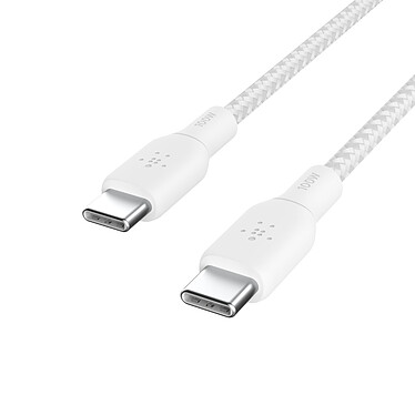 Belkin Câble USB-C Renforcé 100 W 3 m (Blanc) pas cher