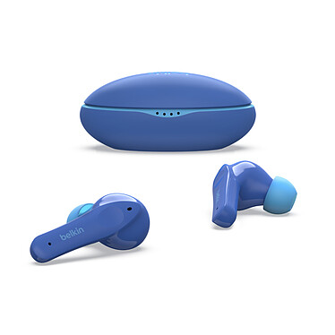 Review Belkin SOUNDFORM Nano - Earbuds for Kids - 85dB Limit for Ear Protection (Blue)