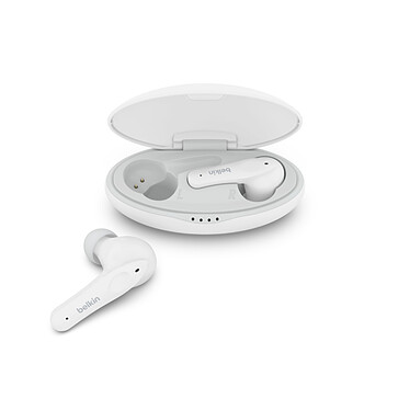 Belkin SOUNDFORM Nano - Earbuds for Kids - 85dB Limit for Ear Protection (White)