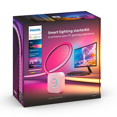 Philips Hue Play Gradient PC Lightstrip 24 à 27" Starter Kit pas cher