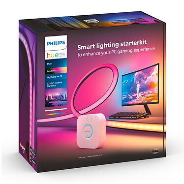 Starter kit Philips Hue Play Gradient PC Lightstrip da 32 a 34 pollici economico