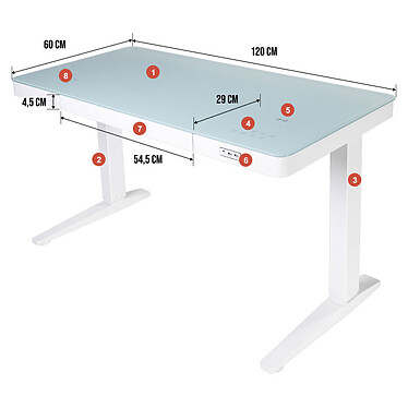 REKT RGo Touch Desk 120 Blanco a bajo precio