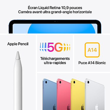 Avis Apple iPad (2022) 64 Go Wi-Fi + Cellular Jaune