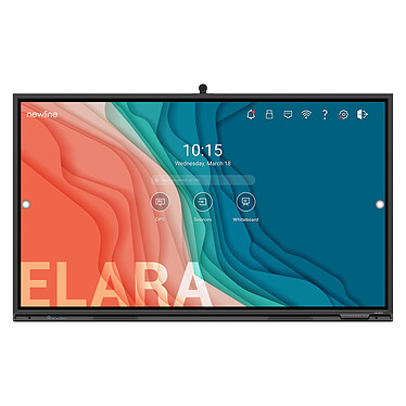 Newline Elara TT-8622Q Ecran interactif tactile 86" - 4K UHD - 6 ms - 400 cd/m² - HDMI/DP/USB-C - Wi-Fi AX/Bluetooth 5.0 - Gigabit Ethernet - Slot OPS + SDM-S - Android 11 - Webcam 4K - Son 2.1 55 Watts