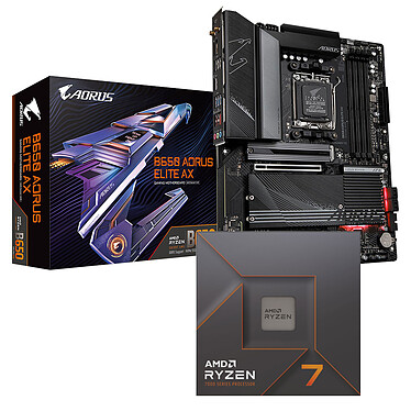 Kit di aggiornamento PC AMD Ryzen 7 7700X Gigabyte B650 AORUS ELITE AX