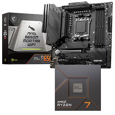 Kit di aggiornamento PC AMD Ryzen 7 7700X MSI MAG B650M MORTAR WIFI
