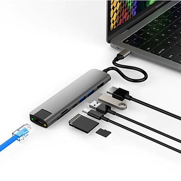 Nota Hyper Hub Slab 7-in-1 USB-C HyperDrive - Grigio