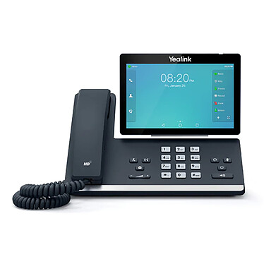 Yealink SIP T58W Téléphone SIP 16 lignes, écran couleur LCD 7", PoE, double port Gigabit Ethernet, Wi-Fi et Bluetooth 4.2