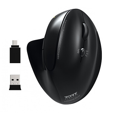Mouse ergonomico Bluetooth senza fili e ricaricabile PORT Connect