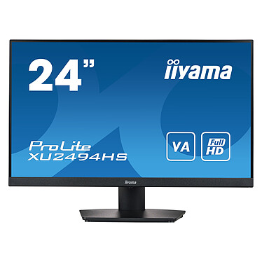 iiyama 23.8" LED - ProLite XU2494HS-B2 1920 x 1080 pixels - 4 ms (gris à gris) - 16/9 - VA - 75 Hz - HDMI/DisplayPort - Haut-parleurs - Noir