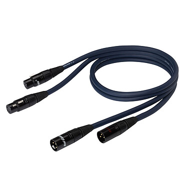 Real Cable XLR128-2 (1m) Câble audio XLR symétrique 3 broches - Mâle/Femelle - 1 mètre