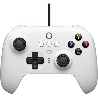 8Bitdo Ultimate Wired Controller (Blanc) Manette filaire USB pour Switch, PC, Raspberry Pi et Android