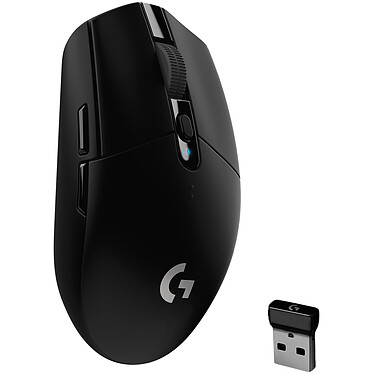 Logitech G G305 Lightspeed Wireless Gaming Mouse (Noir) Souris sans fil pour gamer - droitier - capteur optique 12000 dpi - 6 boutons programmables - technologie sans fil Lightspeed