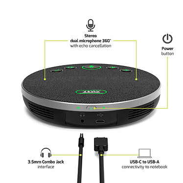Review USB Conference Speakerphone Connect Port